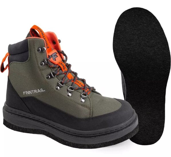Finntrail Boots greenwood khaki feltsole 43 / waadschoenen met viltzool