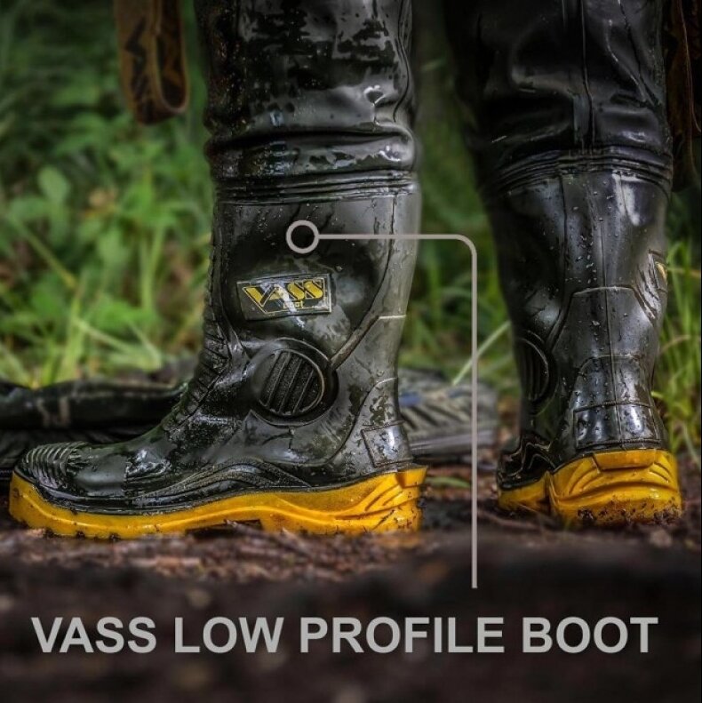 Vass E700 series chest wader maat 45 heavy duty waadpak