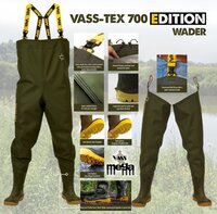 Vass E700 series chest wader maat 45 heavy duty waadpak
