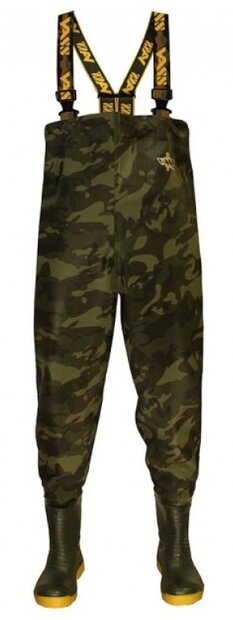 Vass E785 series Camo chest wader maat 45 heavy duty waadpak