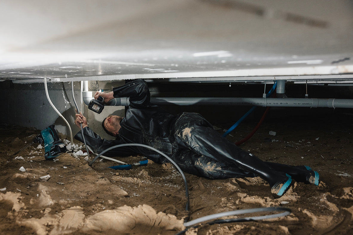 Dolfing Overall met Laars 432.02 | Waterdicht PVC overall 40 t/m 49 S t/m 3XL