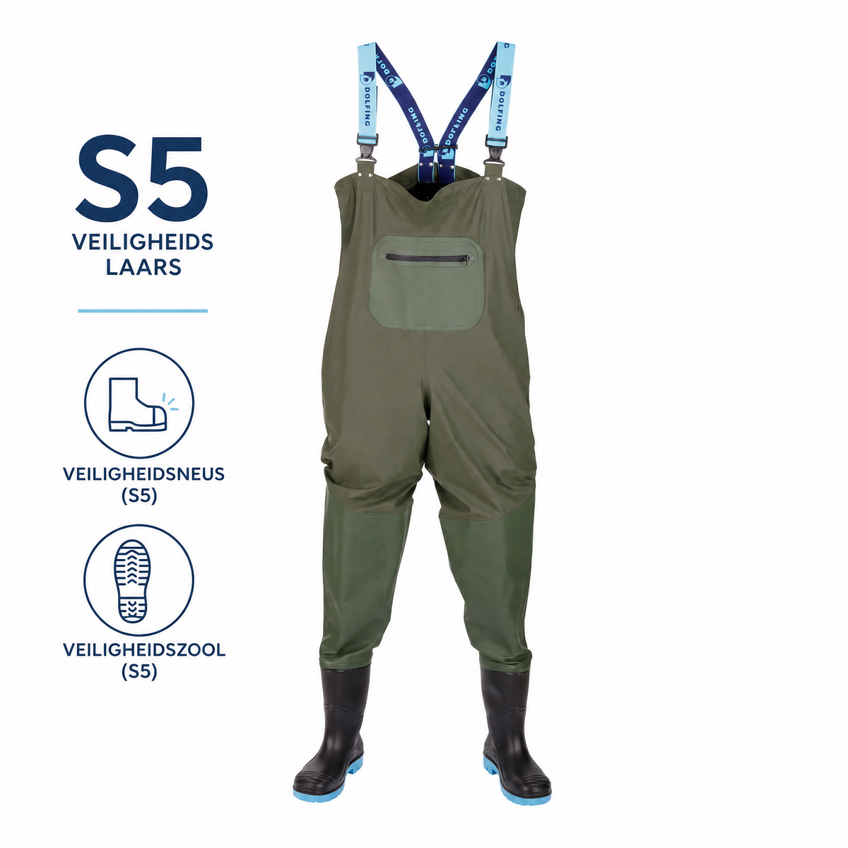 Dolfing Waadbroek Sedgefield 425.12 – ademende, vederlichte PU waadbroek