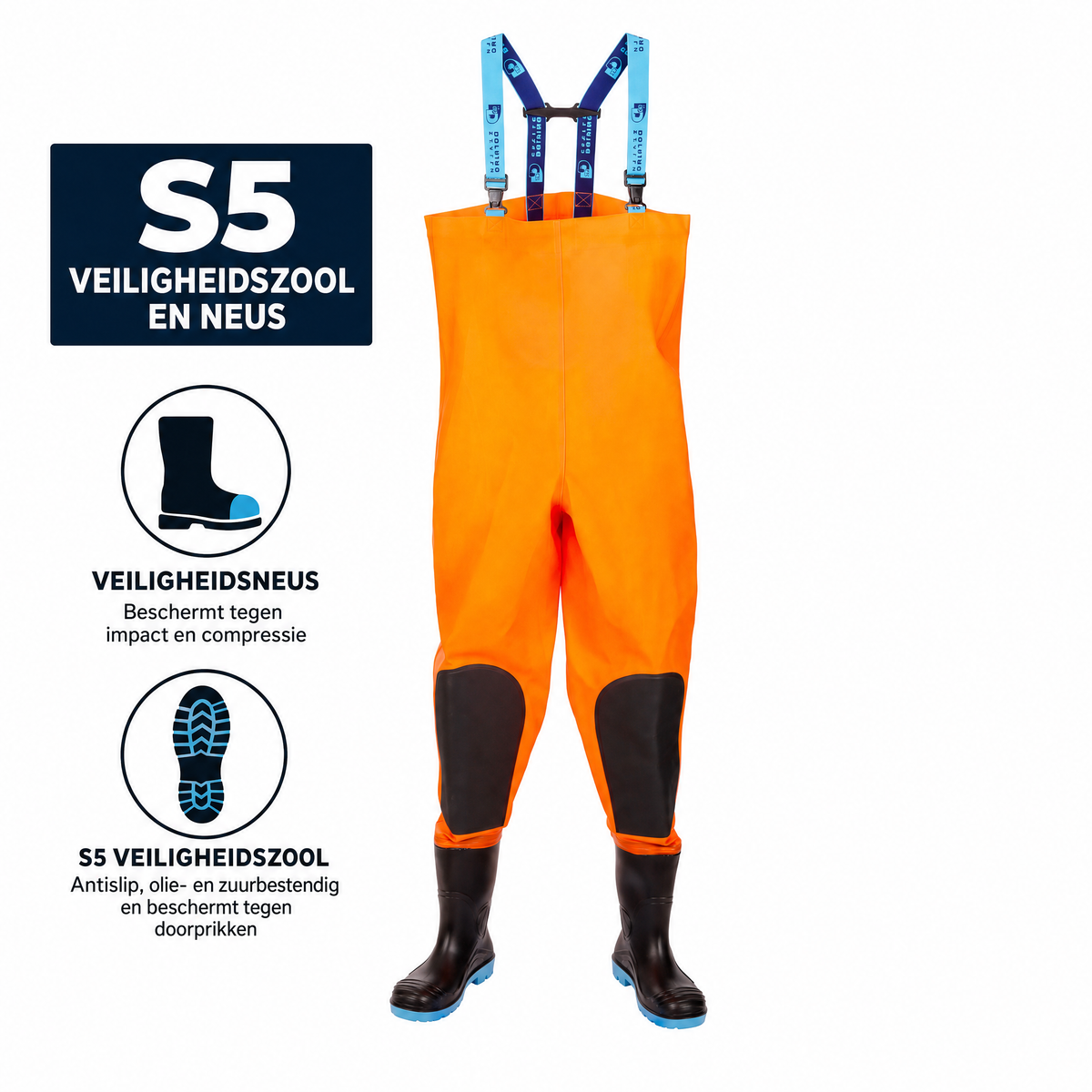 Dolfing Waadbroek Stanford S5 | Fluo oranje, stalen neus