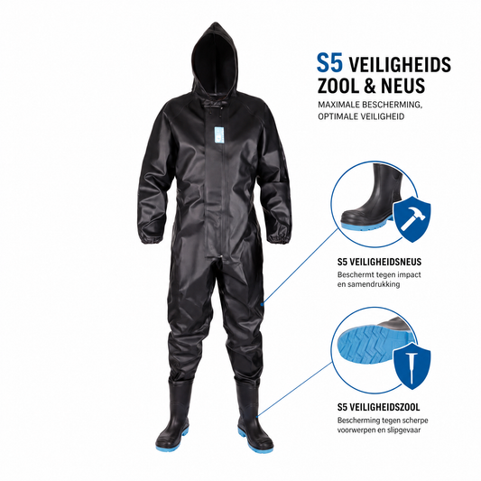 Dolfing Overall met laars S5 | PVC, stalen neus 40 t/m 51  S t/m 3XL