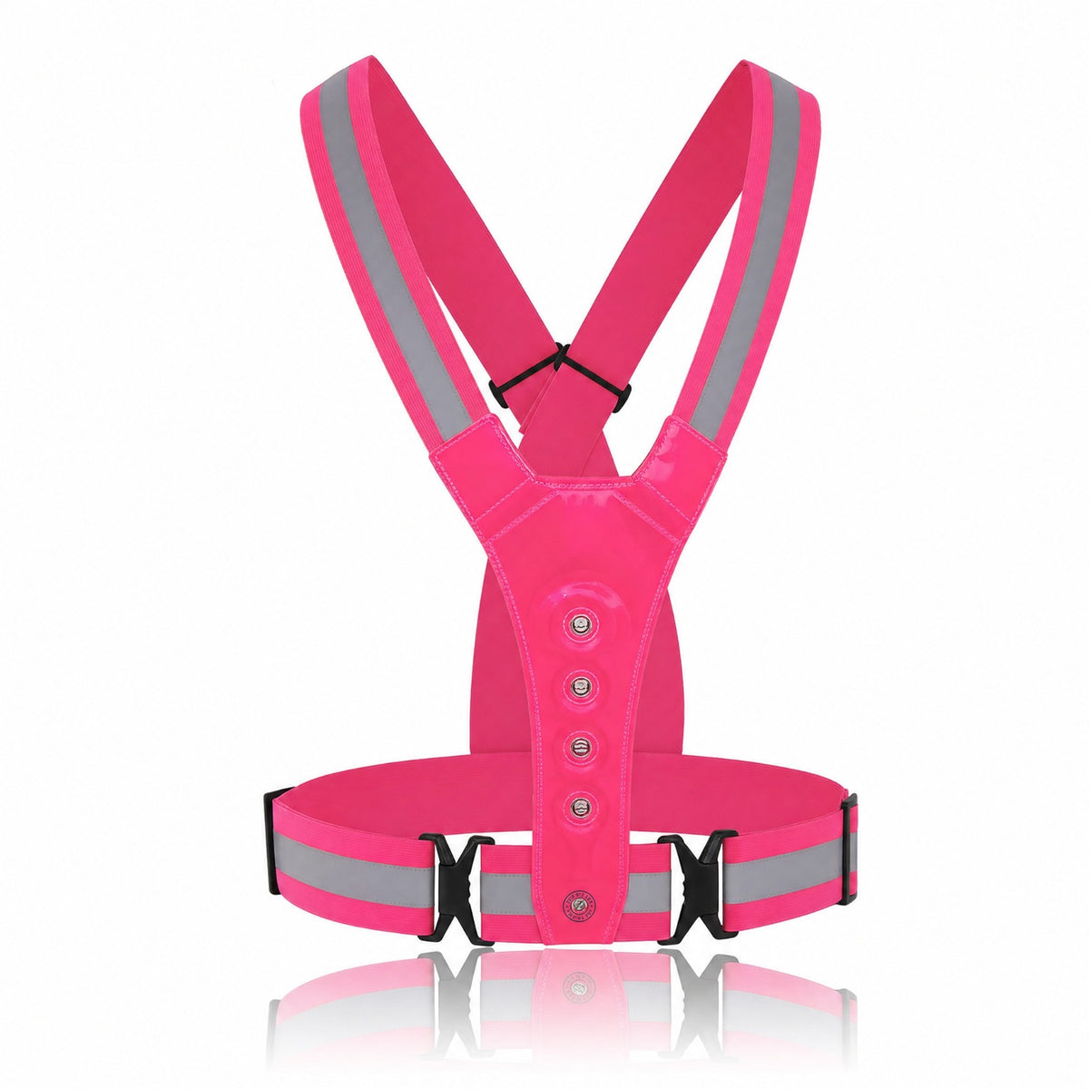 LED hardloopvest | USB oplaadbaar, 360° zichtbaar Geel, Oranje, Wit of Roze incl. dubbele oplaadsnoer